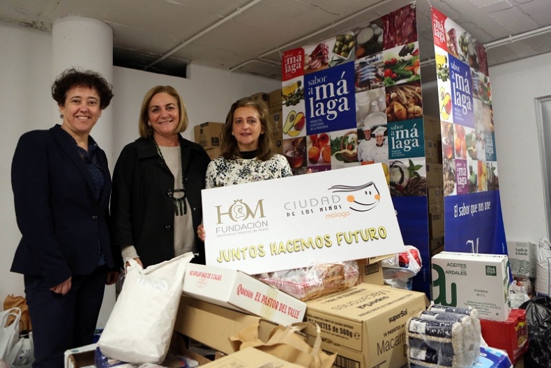 Sabor a Málaga entrega productos de primera necesidad a la Fundación Corinto y a la Ciudad de los Niños