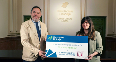 &Aacute;lvaro Guardiola, Presidente de la Fundaci&oacute;n Corinto y Ana Cabrera, Responsable de Solidaridad e Investigaci&oacute;n de Fundaci&oacute;n Unicaja.